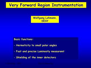 Very Forward Region Instrumentation