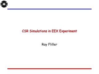 CSR Simulations in EEX Experiment