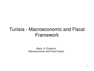Tunisia - Macroeconomic and Fiscal Framework