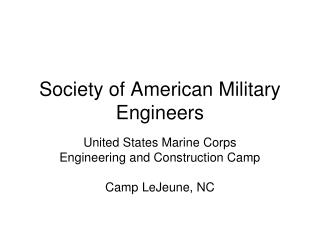 Society of American Military Engineers