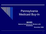 Pennsylvania Medicaid Buy-In