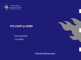 HY-LDAP ja OODI