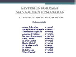 SISTEM INFORMASI MANAJEMEN PEMASARAN