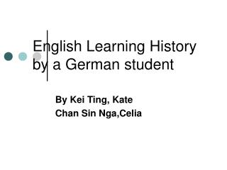 English Learning History by a German student
