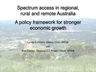 Spectrum access in regional, rural and remote Australia