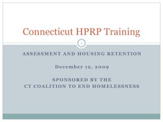 Connecticut HPRP Training