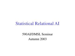 Statistical Relational AI