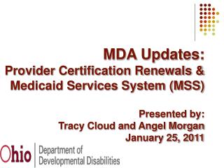 Provider Certification Renewals