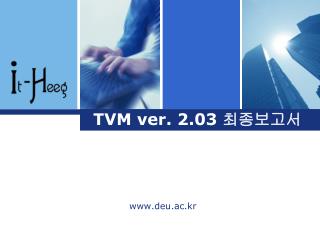 TVM ver. 2.03 최종보고서