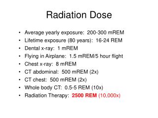 Radiation Dose