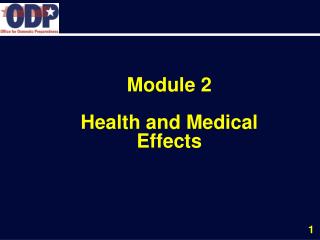 Module 2 Health and Medical Effects