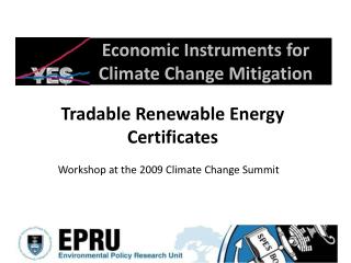 Economic Instruments for Climate Change Mitigation