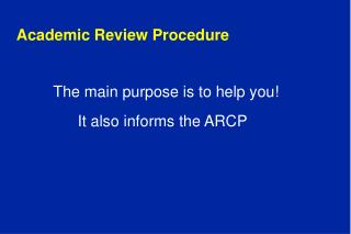Academic Review Procedure