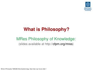 What is Philosophy?