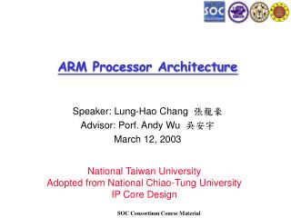 ARM Processor Architecture