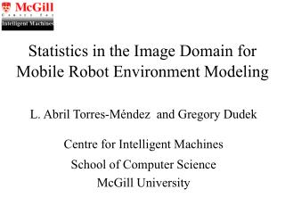 Statistics in the Image Domain for Mobile Robot Environment Modeling