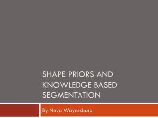 Shape Priors and Knowledge Based Segmentation