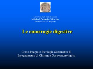 Le emorragie digestive