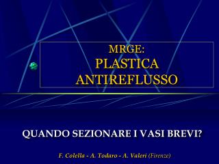 MRGE: PLASTICA ANTIREFLUSSO