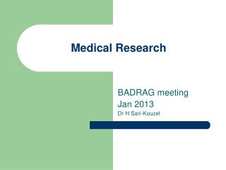 Medical Research