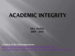 Academic Integrity