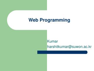 Web Programming