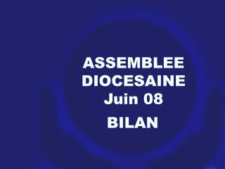 ASSEMBLEE DIOCESAINE Juin 08
