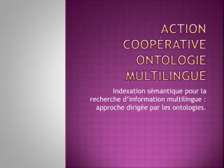 Action Coopérative Ontologie Multilingue