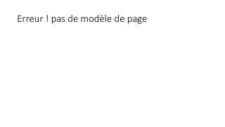 Erreur ! pas de modèle de page