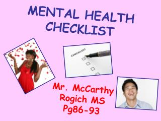 MENTAL HEALTH CHECKLIST