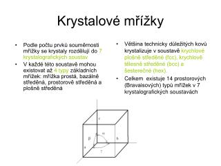 Krystalové mřížky