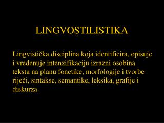 LINGVOSTILISTIKA