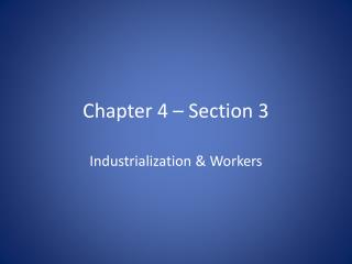 Chapter 4 – Section 3