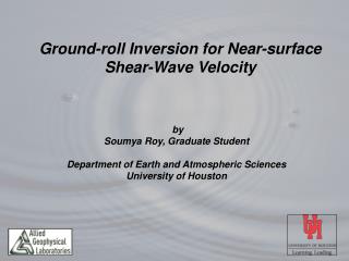 Ground-roll Inversion for Near-surface Shear-Wave Velocity