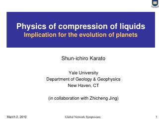 Physics of compression of liquids Implication for the evolution of planets