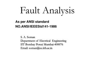 Fault Analysis