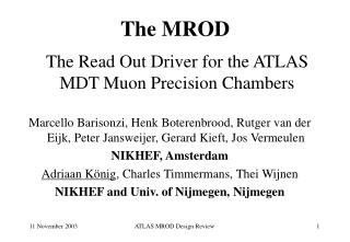 The MROD