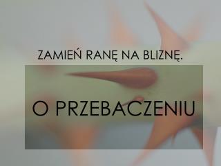 ZAMIEŃ RANĘ NA BLIZNĘ.