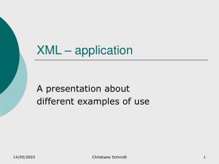 XML – application