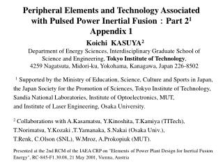 Additional Topics for Second RCM , presented from Japan