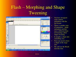 Flash – Morphing and Shape Tweening