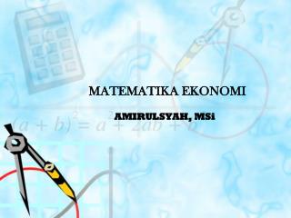 MATEMATIKA EKONOMI