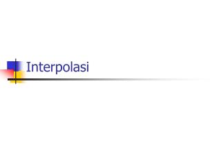 Interpolasi