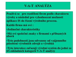 V-A-T ANALÝZA