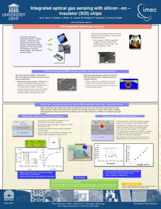 Integrated optical gas sensing with silicon –on –insulator (SOI) chips