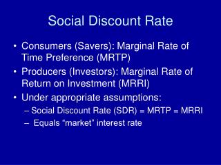 Social Discount Rate