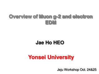 Overview of Muon g-2 and electron EDM