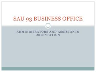 SAU 93 BUSINESS OFFICE