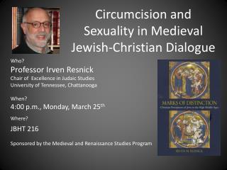 Circumcision and Sexuality in Medieval Jewish-Christian Dialogue