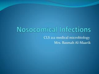 Nosocomical Infections